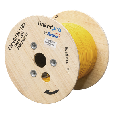 Fibra Óptica Multimodo OM4, 2 mm, Simplex, Tight Buffer, 900 micras, Color Amarillo, Precio Por Metro, (Hasta 2000 Metros en un Solo Tramo de Cable) - Imagen 4
