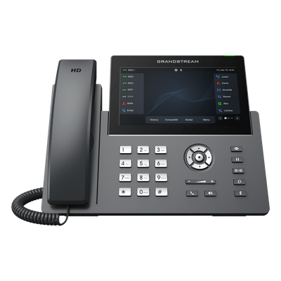 Teléfono IP Wi-Fi, Grado Operador, 12 líneas SIP con 6 cuentas, pantalla táctil 7", puertos Gigabit, Bluetooth, PoE, codec Opus, IPV4/IPV6 con gestión en la nube GDMS - Imagen 3