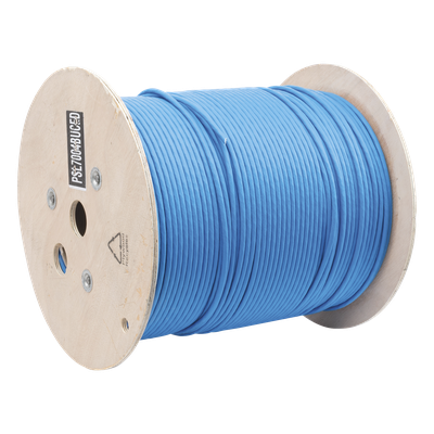 Bobina de Cable Blindado S/FTP de 4 Pares, Cat7, Inmune a Ruido e Interferencias, LSZH (Bajo Humo, Cero Halógenos), Color Azul, Bobina de 500 Metros (1640 Pies) - Imagen 4