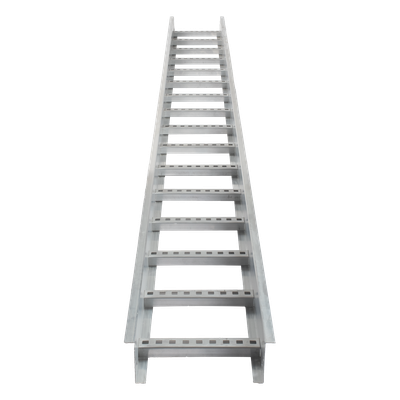 Escalera de Aluminio Portacables / Perfil Z / Peralte 3 1/4" /Paso 9" / Ancho 9" / 3.66 metros / Capacidad Máx. 205 Cables / Incluye Cople Union y Tornillería