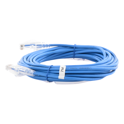 Cable de Parcheo Slim UTP Cat6A - 7 Metros (22.97 Pies) Azul, Diámetro Reducido (28 AWG) - Imagen 5