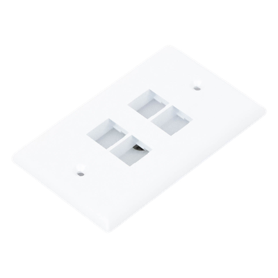 Placa de Pared Vertical / 4 Puertos Keystone / Montaje Vertical / 69.8 x 114.3 mm / 2.75 x 4.5 pulg. / ABS / Blanco - Imagen 8