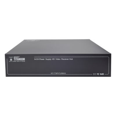 Kit de TRANSCEPTOR ACTIVO DE 8 CANALES / VIDEO+PODER en un solo Cable UTP / 150 metros en 4K, 200 metros en 5 MP/ Envía 36 Vcc y Recibe 12 Vcc / TODO INCLUIDO PARA RACK / Compatible con cámaras HD-TVI/CVI/AHD/CVBS / INSTALACIÓN LIMPIA - Imagen 3