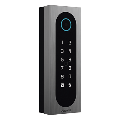 Control de Acceso Slim Akuvox A08S / Aluminio y Vidrio Templado / IP65 & IK09 / Capacidad para 20,000 Tarjetas / Métodos de Acceso Multi (QR, Bluetooth, PIN, RFID) / Soporta Wiegand / 1 Salida de Relay - Imagen 3