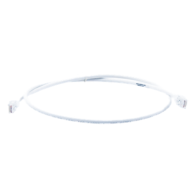 Patch Cord MC6 Modular Cat6 UTP, CM/LS0H, 0.91 Metros (3 Pies), Color Blanco, Versión Bulk (Sin Empaque Individual)
