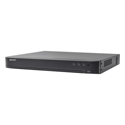 DVR 16 Canales TurboHD + 8 Canales IP / 5 Megapixel Lite - 3K Lite / Acusense (Evita Falsas Alarmas) / Audio por Coaxitron / 1 Bahía de Disco Duro / H.265+ / Salida de Video en Full HD