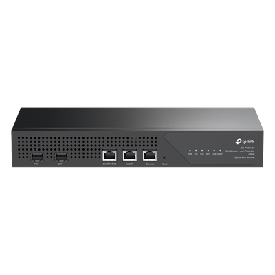 Delta Stream - OLT de 1 puerto GPON / Conexión de hasta 128 ONUs / 1 Puerto 2.5 Gigabit RJ45 Uplink PoE/  1 Puertos SFP+ Uplink / Fuentes Redundantes AC- PoE at / Administración desde la nube (DPMS)