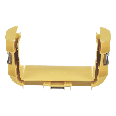Union Recta "Cople", Para Canaleta FiberRunner™ 6X4, Color Amarillo