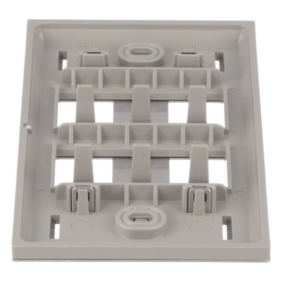 Placa de Pared Vertical, de Acero Inoxidable, Salida Para 4 Puertos Mini-Com, Con Espacios Para Etiquetas - Imagen 4