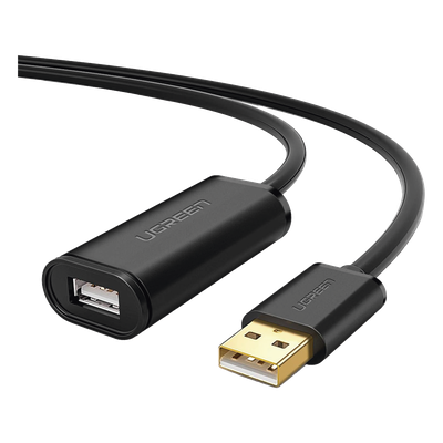 Cable de Extensión Activo USB 2.0 / 30 Metros / Macho-Hembra / Booster individual FE1.1S incorporado / Velocidad de hasta 480 Mbps / Ideal para impresoras, consolas , Webcam, etc.