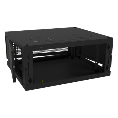 Gabinete de Pared Fijo, Con 4 Unidades de Rack, de 19 in, Fabricado en Acero, Puerta Perforada. - Imagen 4