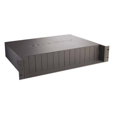Chasis para Montaje en Rack de 14 bahías / Soporta Convertidores de Fibra Óptica TP-Link / Compatibles (MC111CS, MC112CS, MC220L, MC110CS, MC100CM, MC210CS, MC200CM) / Plug and Play - Imagen 3