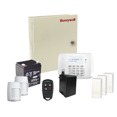 Kit de alarma inalámbrica con panel de intrusión, teclado receptor RF, sensores y control remoto