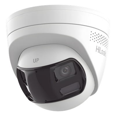 [Dual Light] Turret IP 6 Megapixel / Imagen Panorámica 180°/ PoE / Micrófono y Bocina Integrado / Exterior IP67 / Audio Bidireccional / Alarma Visual y Auditiva Integrada / Smart Supplement Light / Micro SD 512 GB