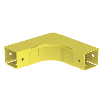 Accesorio de Ángulo Recto Horizontal / 90° / Para Canaleta 2x2 / Radio de Curvatura 50.8 mm / ABS 94V-0 / Color Amarillo - Imagen 5