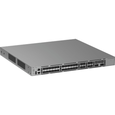 Switch 10G / 24 Puertos SFP+ 1G/2.5G/10G / 8 Puertos SFP28 10G/25G / 2 Puertos QSFP+ 40G / Capacidad 1040 Gbps / Reenvío 773.76 Mpps / CPU Quad Core ARMv8 Cortex-A72 / 4 GB SDRAM / 64 Mbit Buffer / Línea Cybrey