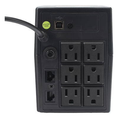 UPS 600VA/360 W Línea Interactiva / 6 Contactos 5-15R (4 Respaldadas) / Regulación de Voltaje / Protección RJ45 - Imagen 6