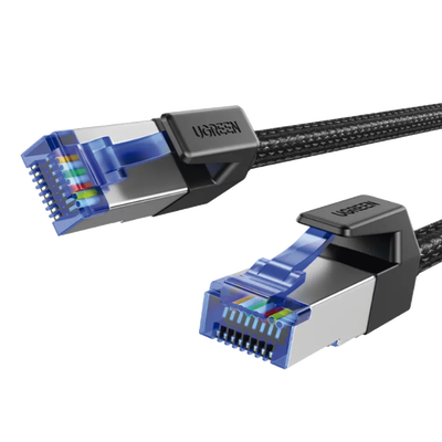 Cable Ethernet Cat8 CLASS F/FTP Redondo con Malla de Nylon 1 Metro (3.28 Pies) - Imagen 3