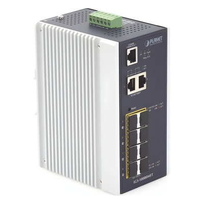 Switch Industrial Administrable L2+, 8 Puertos 1G SFP, 2 Puertos TP Gigabit, (-40 ~75 grados C) - Imagen 4