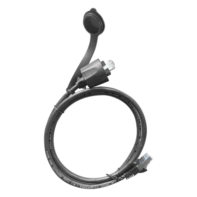 Cable de Parcheo Industrial Cat6 Blindado (FTP) con protección contra agua (IP67) en un extremo, 1 metro