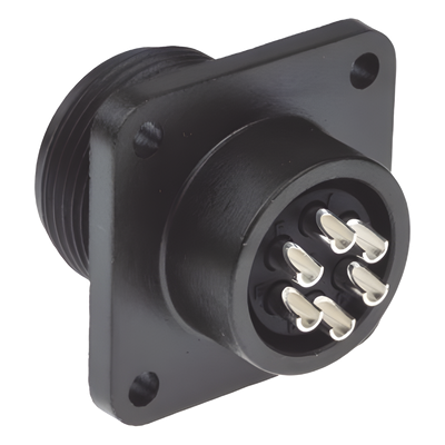 Conector Hembra Circular  de 6 Terminales para uso Rudo, Amphenol 