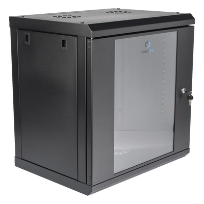 Gabinete de Pared con Puerta de Cristal Templado, 455mm de Profundidad, 12U Rack de 19'', Acero Reforzado - Imagen 4