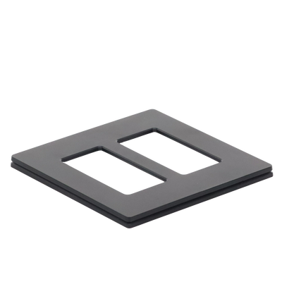 Placa de pared de 2 espacios sin tornillos visibles, acabado satinado en color Midnight, para atenuadores y controles Lutron Maestro, Diva, Skylark y Pico - Imagen 5