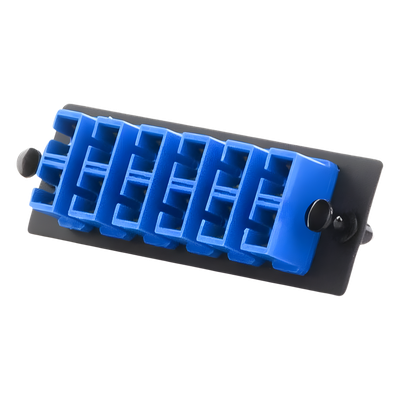 Placa Acopladora de Fibra Optica FAP, Con 6 Conectores SC Duplex (12 Fibras), Para Fibra Monomodo OS1/OS2, Color Azul - Imagen 4