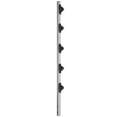 Poste de Paso / Tubo de Acero Galvanizado / Diámetro 1" / Longitud 120 cm / 5 Aisladores / Sin Pintar / Peso 0.9 KG