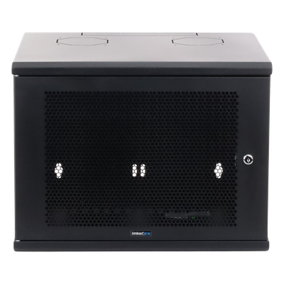 Gabinete Linkedpro de Montaje en Pared, de 19in, Puerta Perforada, 6 UR, 340 mm de Profundidad, Color Negro - Imagen 4