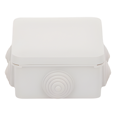 Caja Estanca, Derivación, Conexión de Plástico (89 X 89 X 50 mm) con 7 Glándulas de Goma. Para Instalaciones Comerciales, Residenciales e Industriales. Cerrado a Presión. - Imagen 4