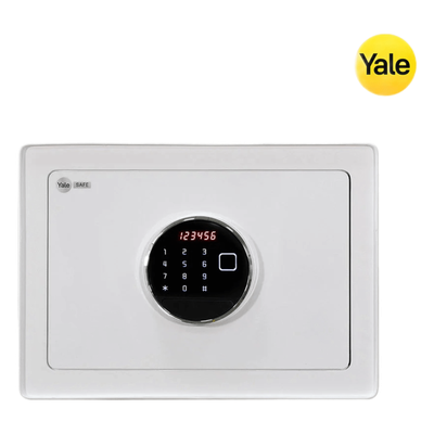 Caja Fuerte Hércules / Apertura Huella Dactilar, Código y Llave de Emergencia / Puerta de Acero 4 mm / 2 Bulones de Acero 20 mm / Pantalla LCD / Alarma de Contraseña Incorrecta / Luz Interna / Estante Desmontable / Incluye Accesorios 