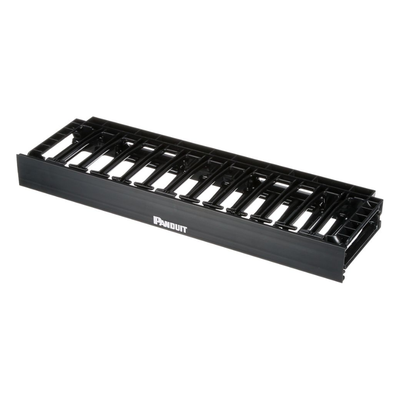 Organizador de Cables Horizontal NetManager de Alta Densidad, Sencillo (Solo Frontal), Para Rack de 19in, 1UR - Imagen 4