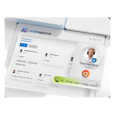 Licencia Perpetua / Recepcionista IA con Agente de Voz / 500 Minutos / 34 Idiomas / Enrutamiento Inteligente / Para Conmutador Yeastar Software Edition