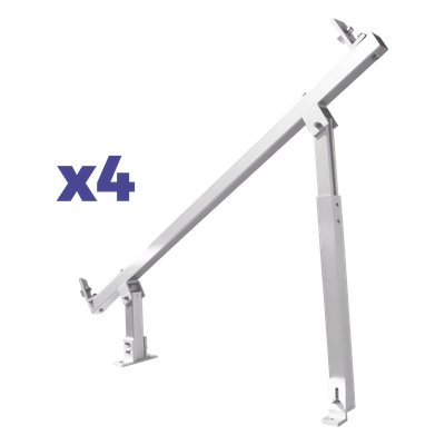 Caja de accesorios de aluminio  anodizado para montaje VEKTOR8RPRO , arreglo 1X4 para techo