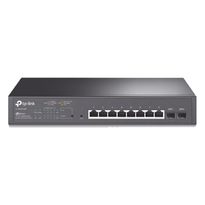 Switch PoE JetStream SDN Administrable 8 puertos 10/100/1000 Mbps + 2 puertos SFP, 8 puertos PoE, 150W, administración centralizada OMADA SDN 