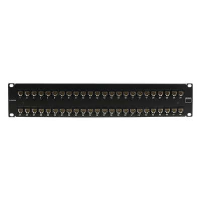 Patch Panel Ultramax. UTP, Precargado con Jacks Cat6, 48 Puertos, Plano, 2U