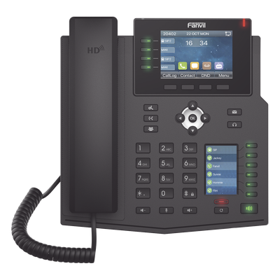 Teléfono IP Empresarial con Estándares Europeos, 16 líneas SIP con pantalla LCD a color 3.5", 30 teclas DSS/BLF, puertos Gigabit, IPv6, Opus y conferencia de 3 vías, PoE/DC - Imagen 3