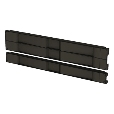 Tapa Ciega de Plástico de Instalación Rápida (Sin Herramientas / A Presión), para Rack de 19" 2 UR Color Negro