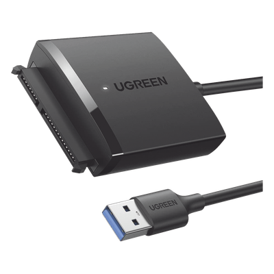 Adaptador USB 3.0 a SATA III | Compatible con Disco Duro HDD y SSD de 2.5" y 3.5" de hasta 12 TB | Velocidad USB 3.0 de hasta 5 Gbps | Alta Velocidad con UASP & TRIM | Cable de 50 cm.