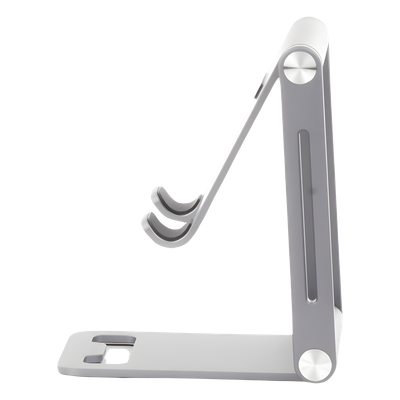 Soporte para Teléfono Celular de Aluminio | Angulo Ajustable | Amplia Compatibilidad con dispositivos de 4.7'' a 7.9'' | Antideslizante | Antiarañazos | Plegable | Color Gris. - Imagen 7