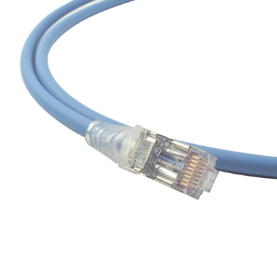 Patch Cord Skinny Cat6A Blindado S/FTP, 1.52 Metros (5 Pies), Diámetro Reducido 28 AWG, Color Azul - Imagen 5