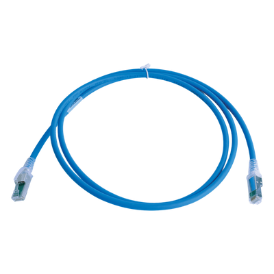 Patch Cord Z-MAX Cat6A S/FTP, CM/LS0H, 1.52 Metros (5 Pies), Color Azul, Versión Bulk (Sin Empaque Individual)