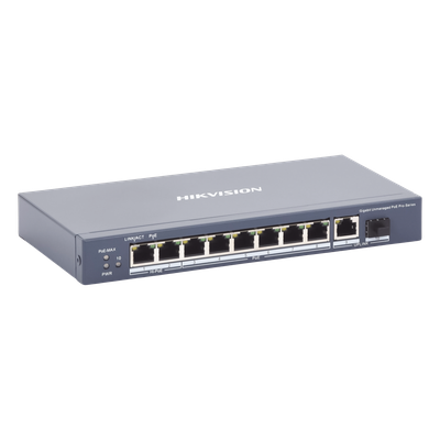 Switch PoE+ / No Administrable / 7 Puertos 1000 Mbps 802.3 af/at (30 W) / 2 Puertos 1000 Mbps Hi-PoE (90 W) / 1 Puertos 1000 Mbps Uplink / 1 Puerto SFP / Modo Extendido hasta 300 Metros / 110 Watts - Imagen 4