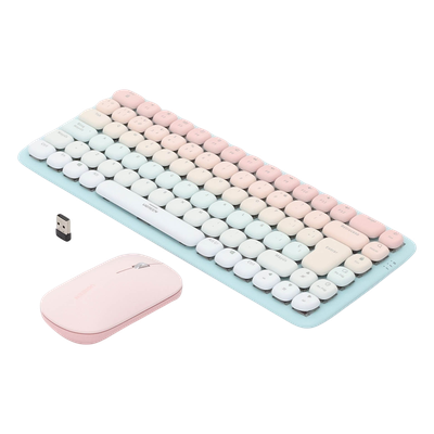 Paquete de Teclado y Mouse | 85 teclas en Español | Bluetooth y 2.4GHz | Mouse Ambidiestro | Sensor de DPI ajustable | Efectos de Iluminación del Teclado | Amplia compatibilidad | Color Rosa. - Imagen 6