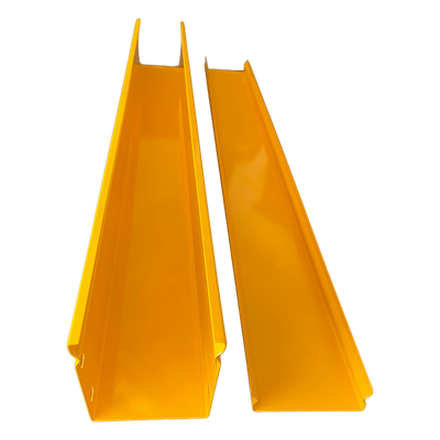 CHFIBER Tramo Recto de Aluminio para Fibra Óptica, 4" de Peralte, 4" de Ancho y 1.52 m de Longitud, con Pintura Epóxica Amarilla, Incluye Tapa, Coples y Tornillería