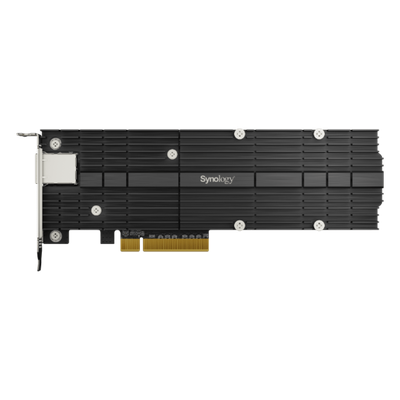 Adaptador Combinado SSD M.2 y 10 GbE | PCIe 3.0 x8 | 2 Ranuras NVMe M.2 22110/2280 | Puerto 10GBASE-T RJ45 | Autonegociación 10/5/2,5/1 Gbps | Compatible con SSD NVMe SNV3000.