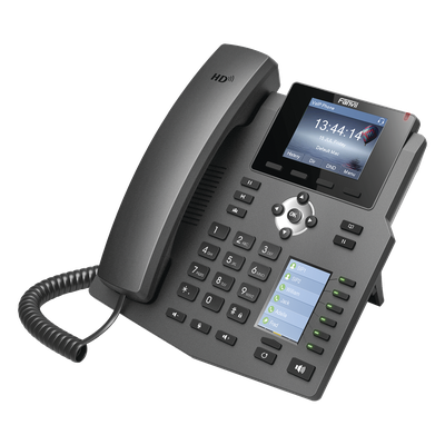 Teléfono IP empresarial para 4 líneas SIP con 2 pantallas LCD, 6 teclas BLF/DSS, conferencia de 3 vías, PoE - Imagen 5