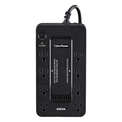 UPS de 425 VA/255 W, Topología Standby, Entrada 120 Vca NEMA 5-15P, Tipo Gabinete Compacto, Con 8 Tomas NEMA 5-15R