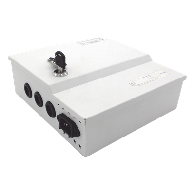 Fuente de poder profesional de 12 Vcc @ 16 A / para 16 cámaras / Con capacidad de batería de respaldo / Requiere batería / Voltaje de entrada de 96-264 Vca - Imagen 3